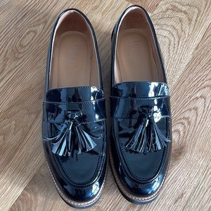 Franco Sarto Vegan Patent Leather Loafers